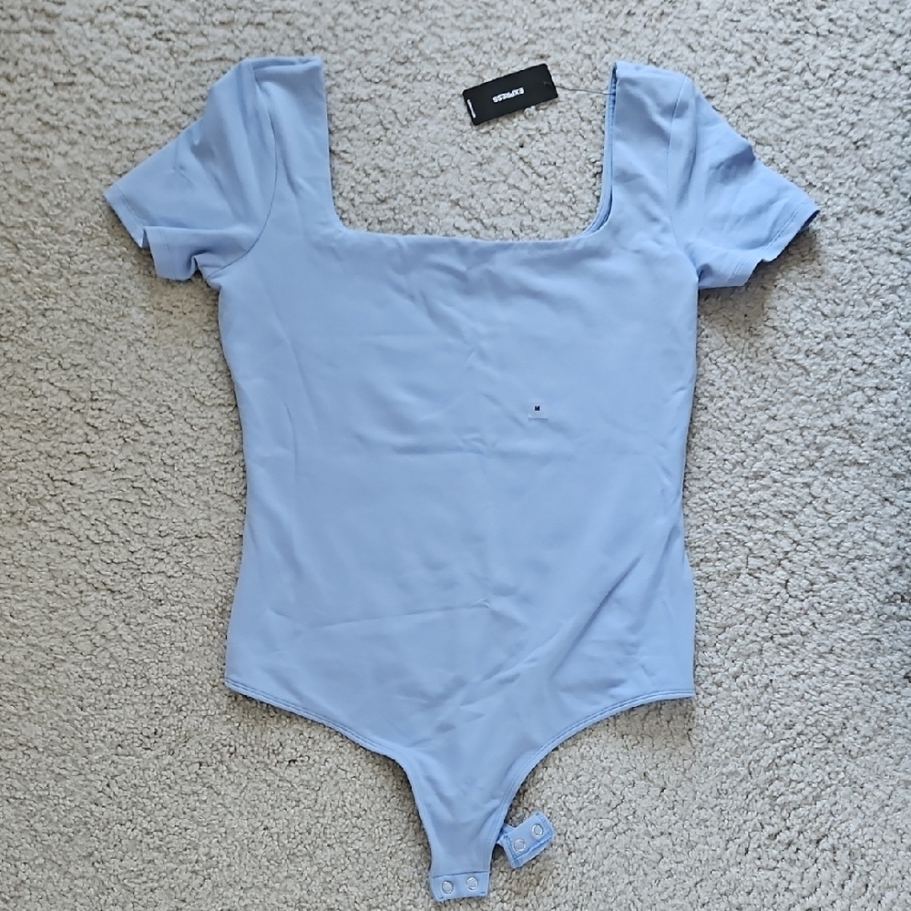 Light Blue Short Sleeve Bodysuit